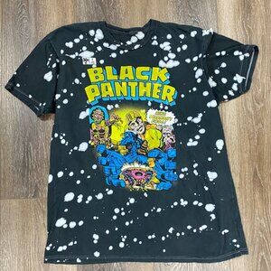 🖤 MARVEL Black Panther Graphic Tee – Bleached Splatter | Size L (Men’s)
